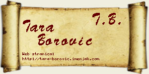 Tara Borović vizit kartica